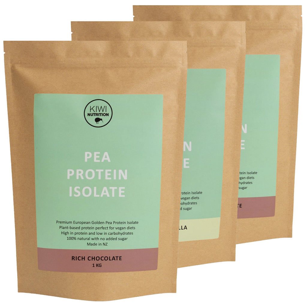 Pea Protein Powder Triple Pack (3 x 1 KG) Kiwi Nutrition