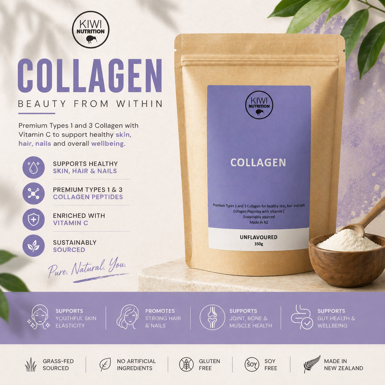 Collagen Powder - Unflavoured 350g